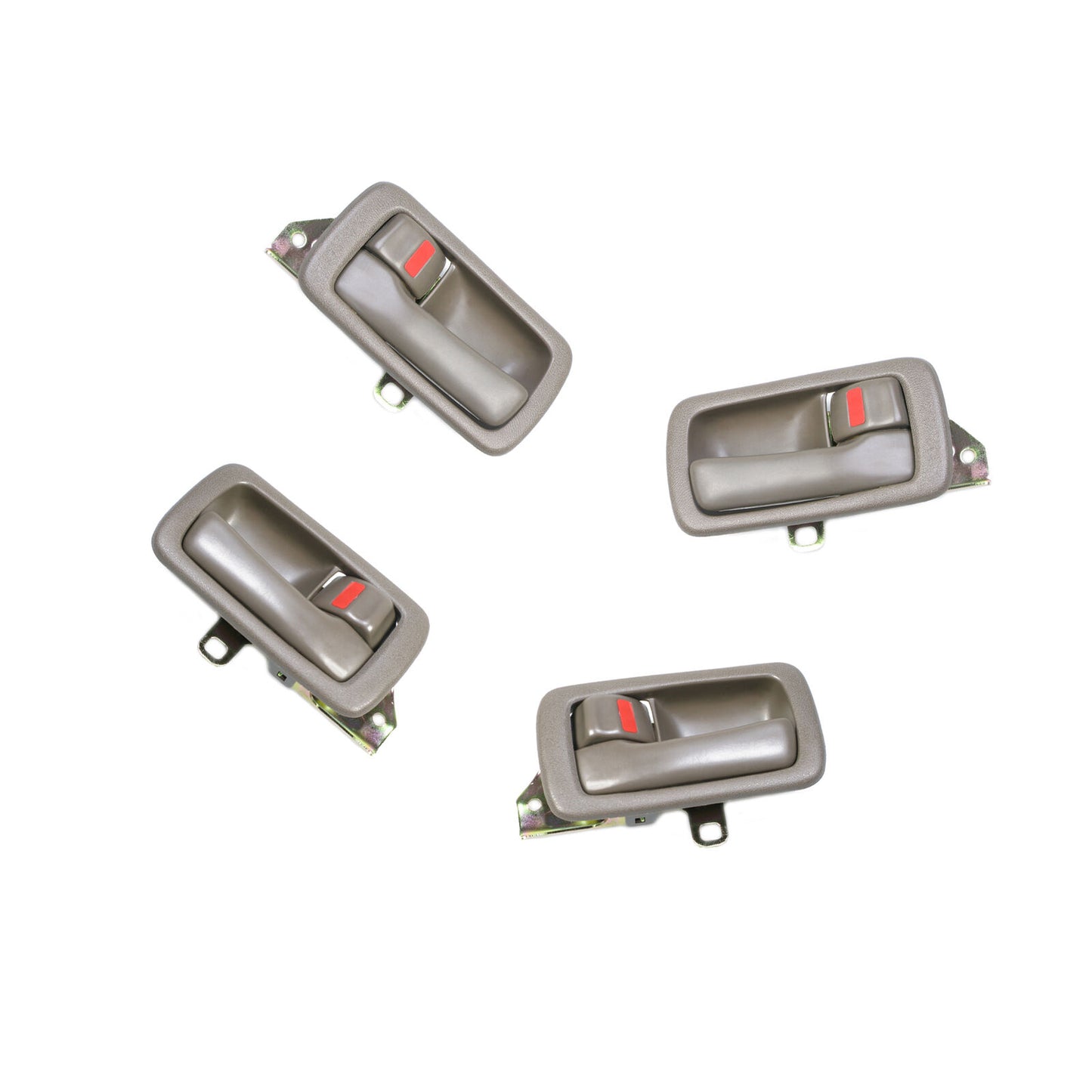 Set 4PCS Interior Interior Inner Door Handle For 1992-1996 Toyota Camry Brown