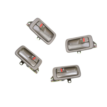 Set 4PCS Interior Interior Inner Door Handle For 1992-1996 Toyota Camry Brown