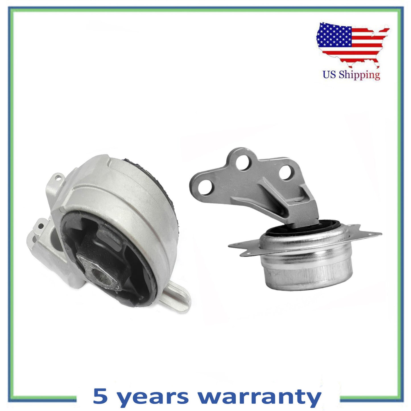 2PCS Front & Center Transmission Mount for Automatic for 06-08 10 Pontiac G6 2.4