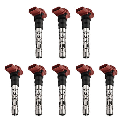 Set 8PCS Ignition Coil New For UF418 5C1437 Audi A6 A8 Allroad Quattro S4 4.2L