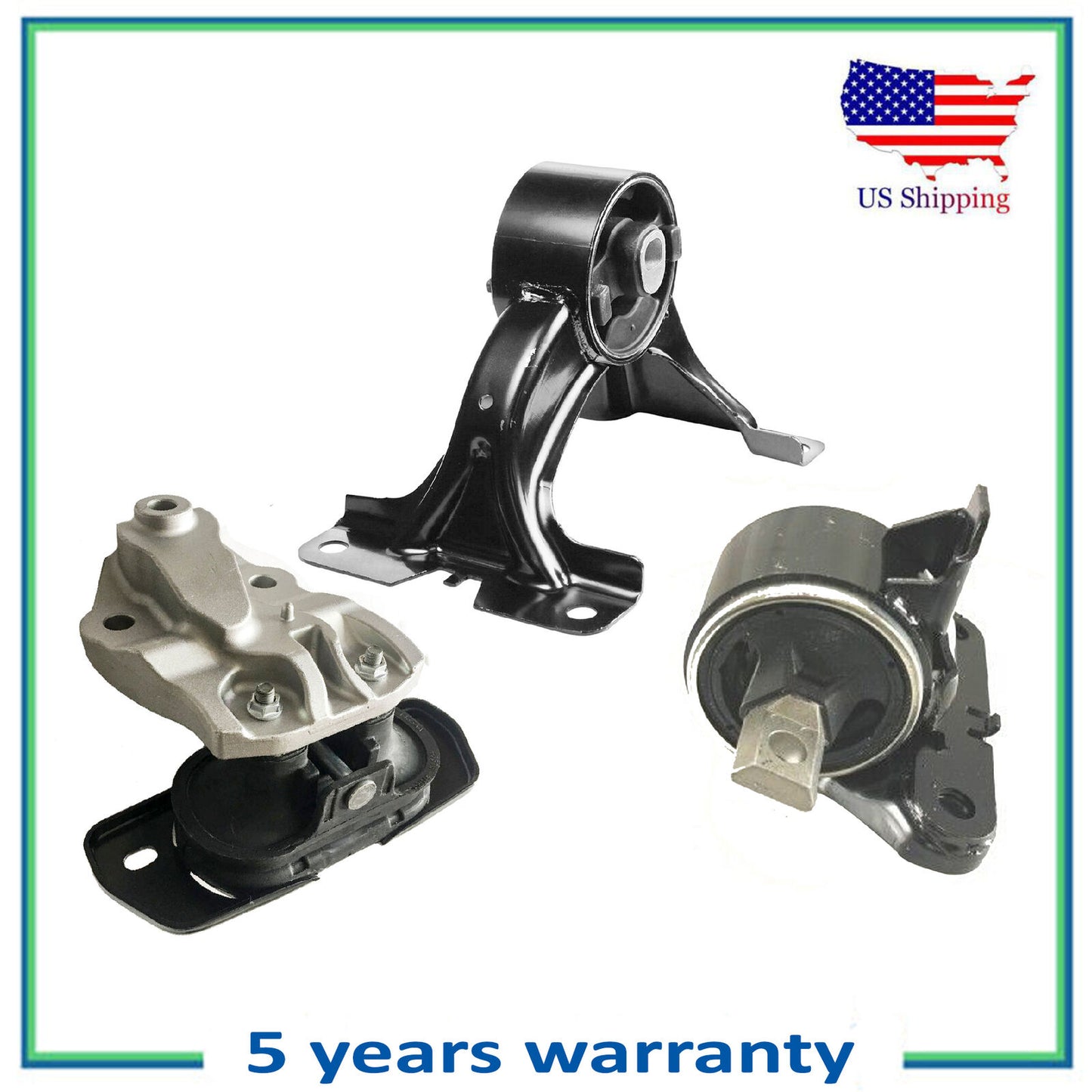 Set 3PCS Engine Motor Mount For 2013-2014 Chrysler 200 2013 Dodge Avenger 3.6L