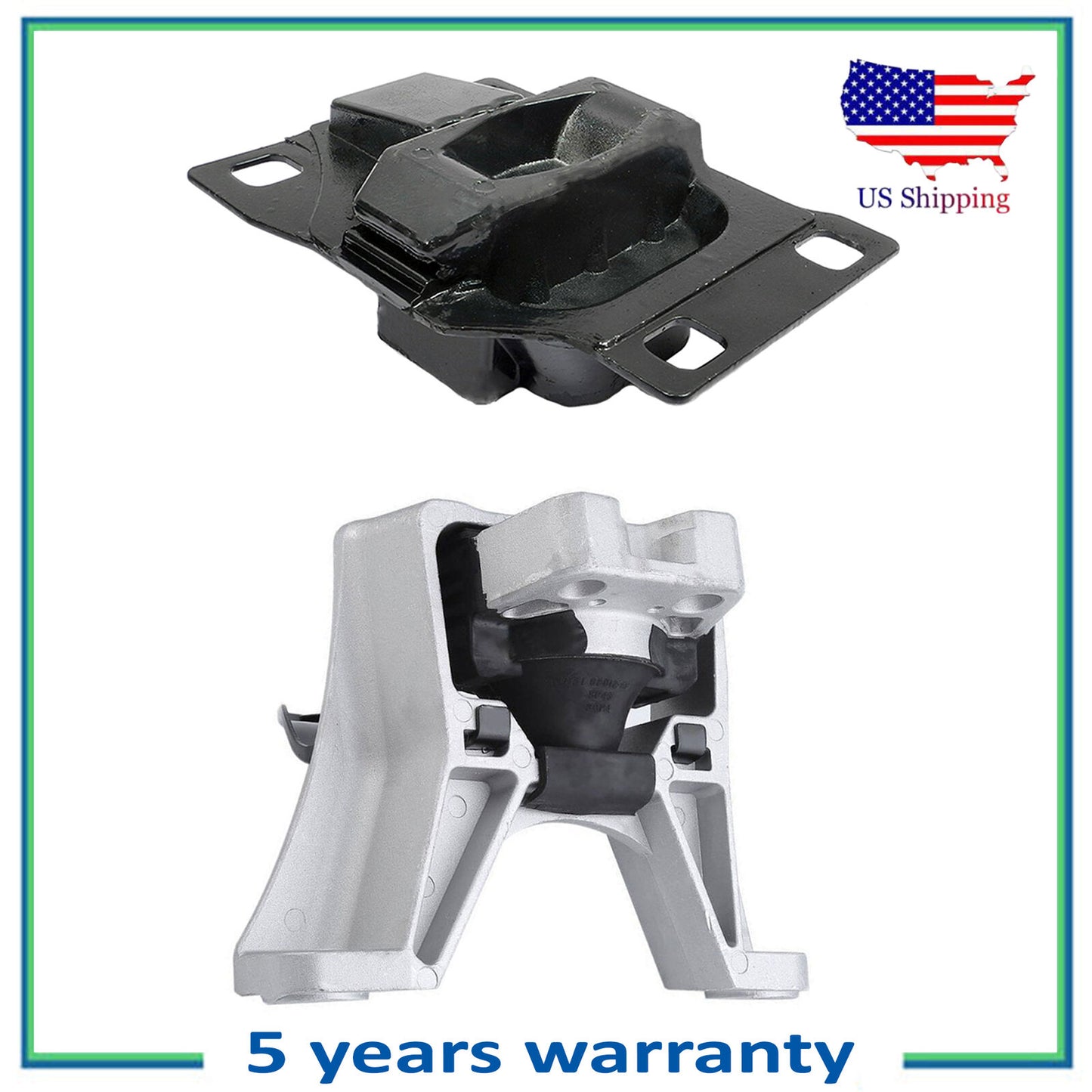 Set 2pcs 5495 2986 FWD Engine Motor & Trans. Mount For 08-2011 Ford Focus 2.0L