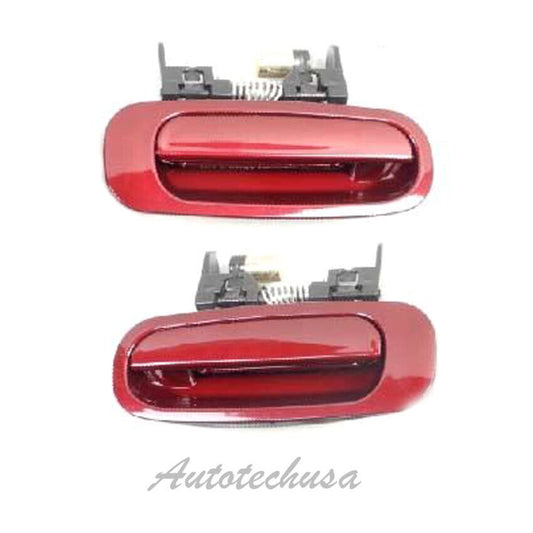 98-02 For Corolla Rear L/R Pair 3M8 Burgundy Red Outside Door Handle DS135