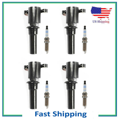 6747 Bosch Platinum Spark Plug & UF162 Ignition Coil For 96-99 Ford Taurus 3.4L