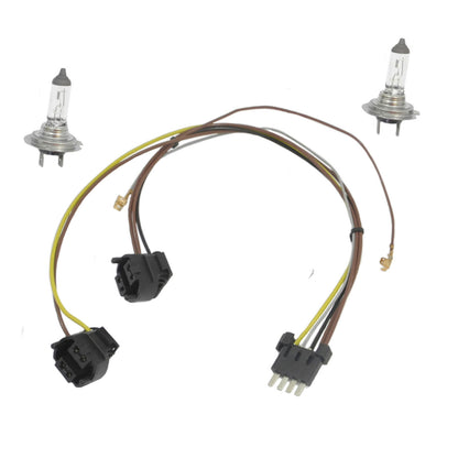 Left Right Headlight Wiring Harness & headlight Bulb H7 70W For Benz ML500 ML63