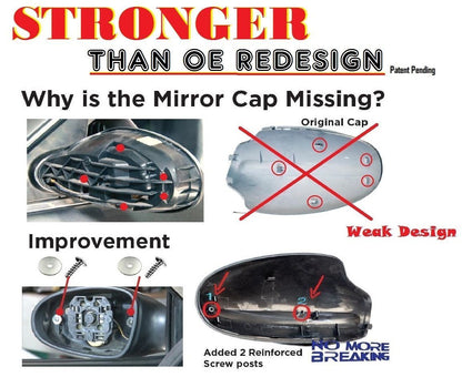 B718 For 02-06 Nissan Altima Pearl White QX3 Left Driver Side Mirror Cap Cover