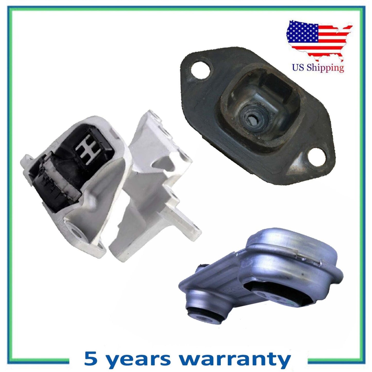 3PCS Engine Motor & Automatic Trans Mount For 17-22 Nissan Qashiqai Sentra 2.0L