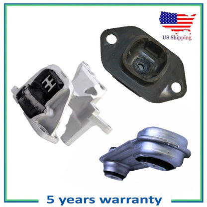 3PCS Engine Motor & Automatic Trans Mount For 17-22 Nissan Qashiqai Sentra 2.0L