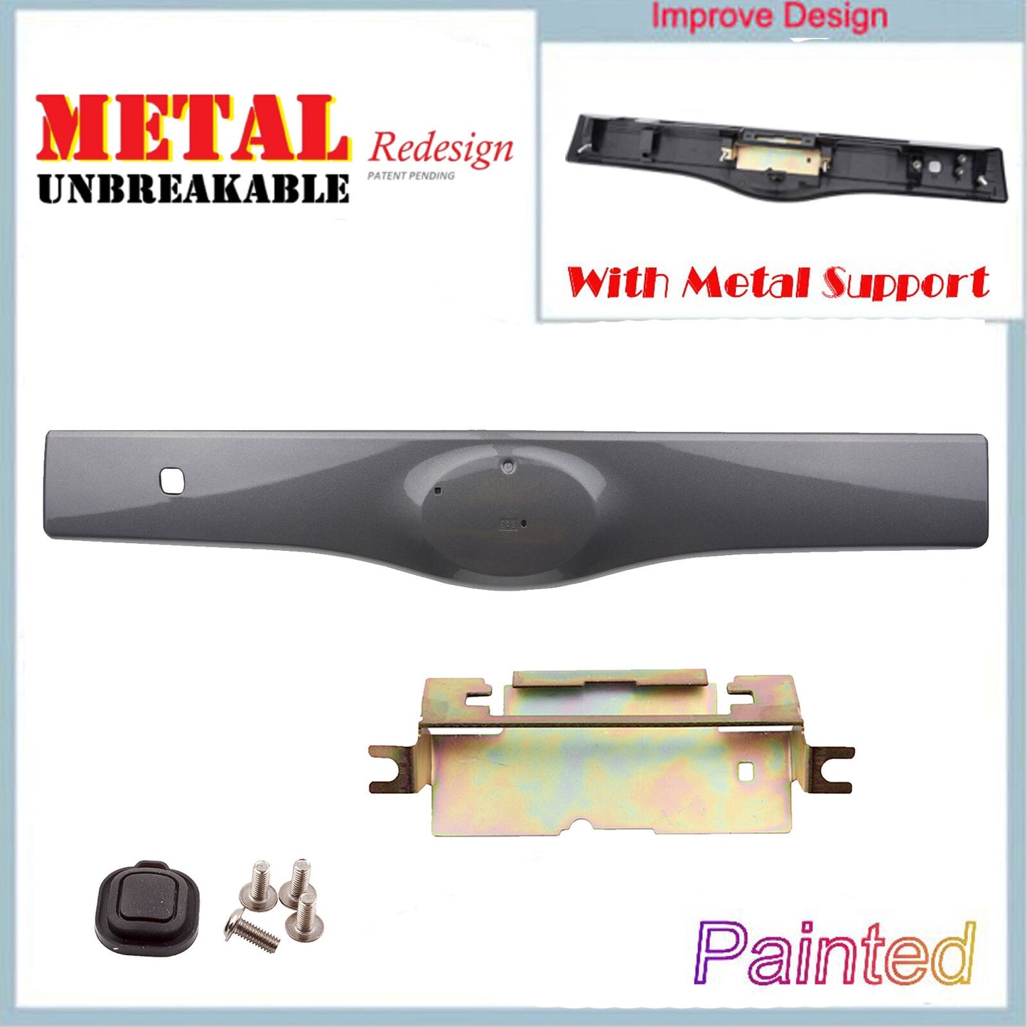 1G3 Gray Rear Exterior Tailgate Liftgate Handle Garnish For 2004-09 Toyota Prius