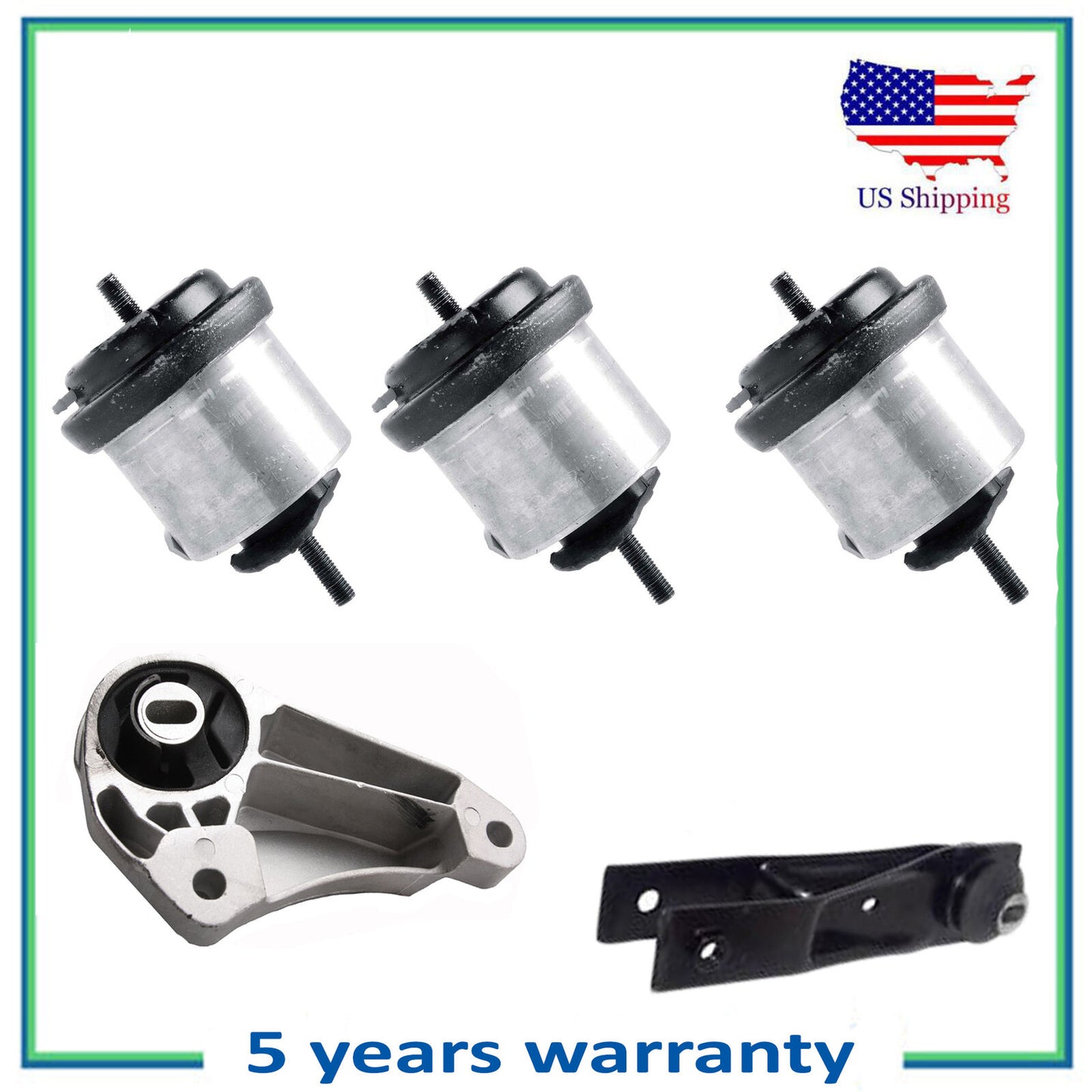 Set of 5PCS Engine Motor & Transmission Mount For GMC Acadia Saturn Outlook 3.6L