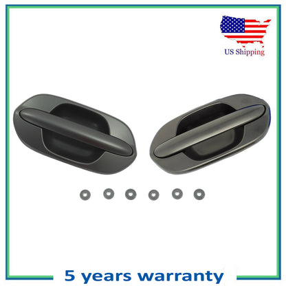 Rear Pair Outside Door Handle 2PCS SET For 2003-2004 Honda Odyssey Texture Black