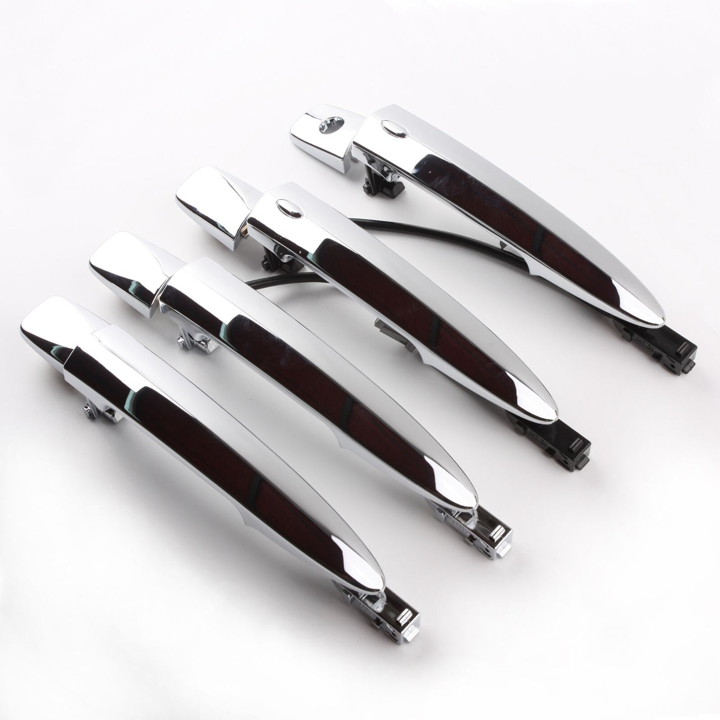 Set 4 Pcs Exterior Outside Door Handle Chrome New For Murano Leaf Maxima Sentra