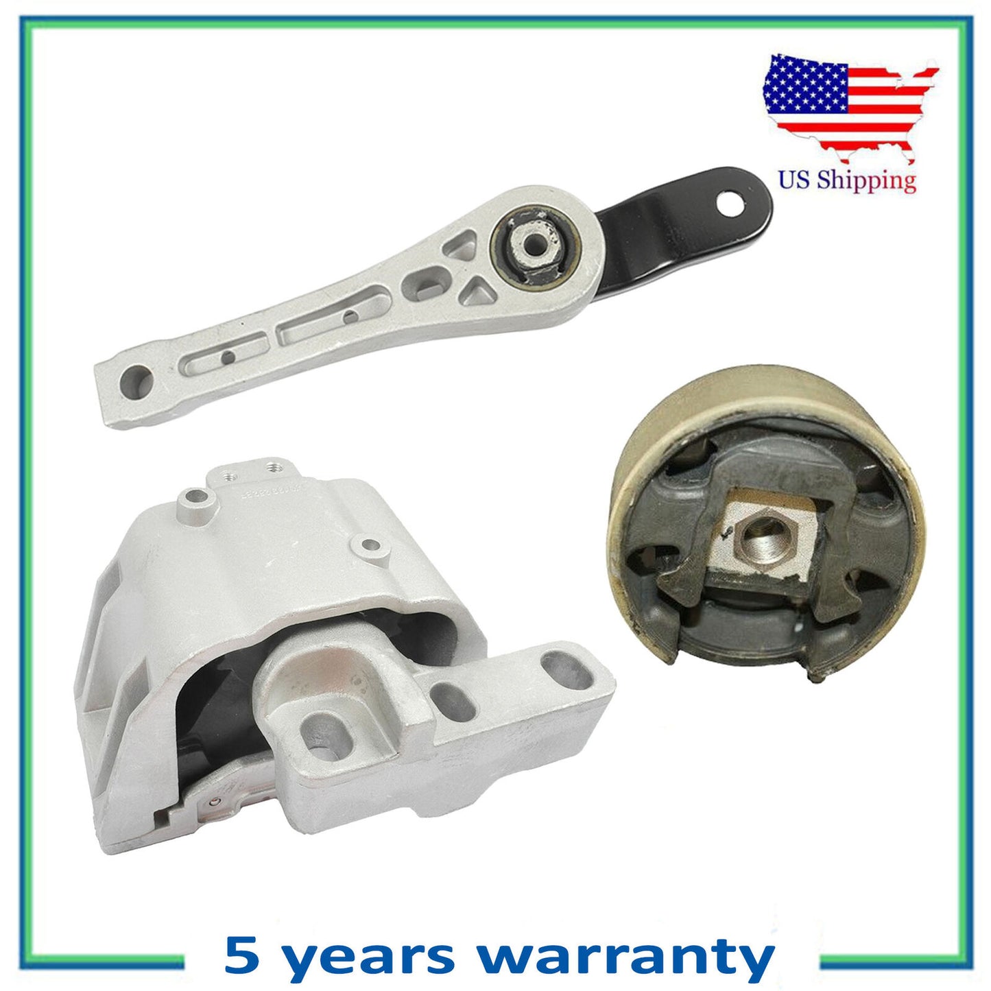 3PCS Motore & Trans Montante Per 2005 Volkswagen Jetta 1.9L 6929 6969 6962