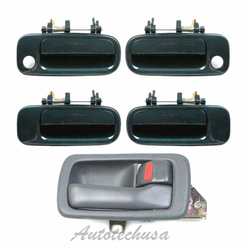 92-96 For Toyota Camry 1 GRAY Interior R & 4 GREEN 6M1 Outside Door Handle DS422