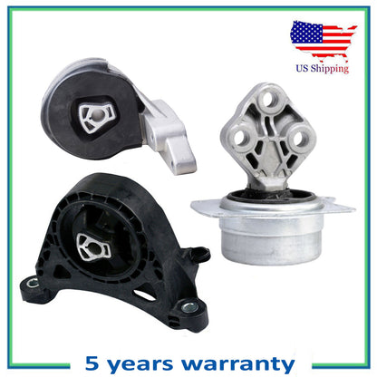 Set 3Pcs Front, Left & Rear Trans Mount For 10-11 Cadillac SRX 2.8L for Auto.