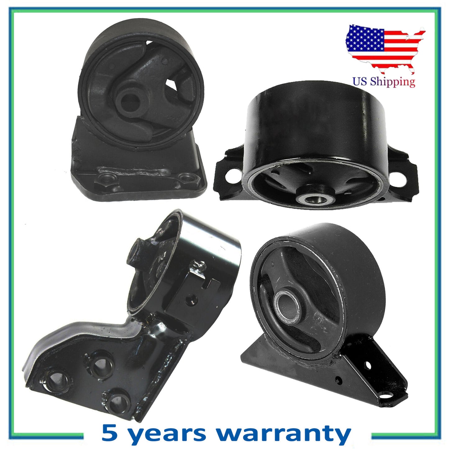 Set 4 Motor & Trans Mount For Eagle Summit 1.5L 6621 6607 6622 6612