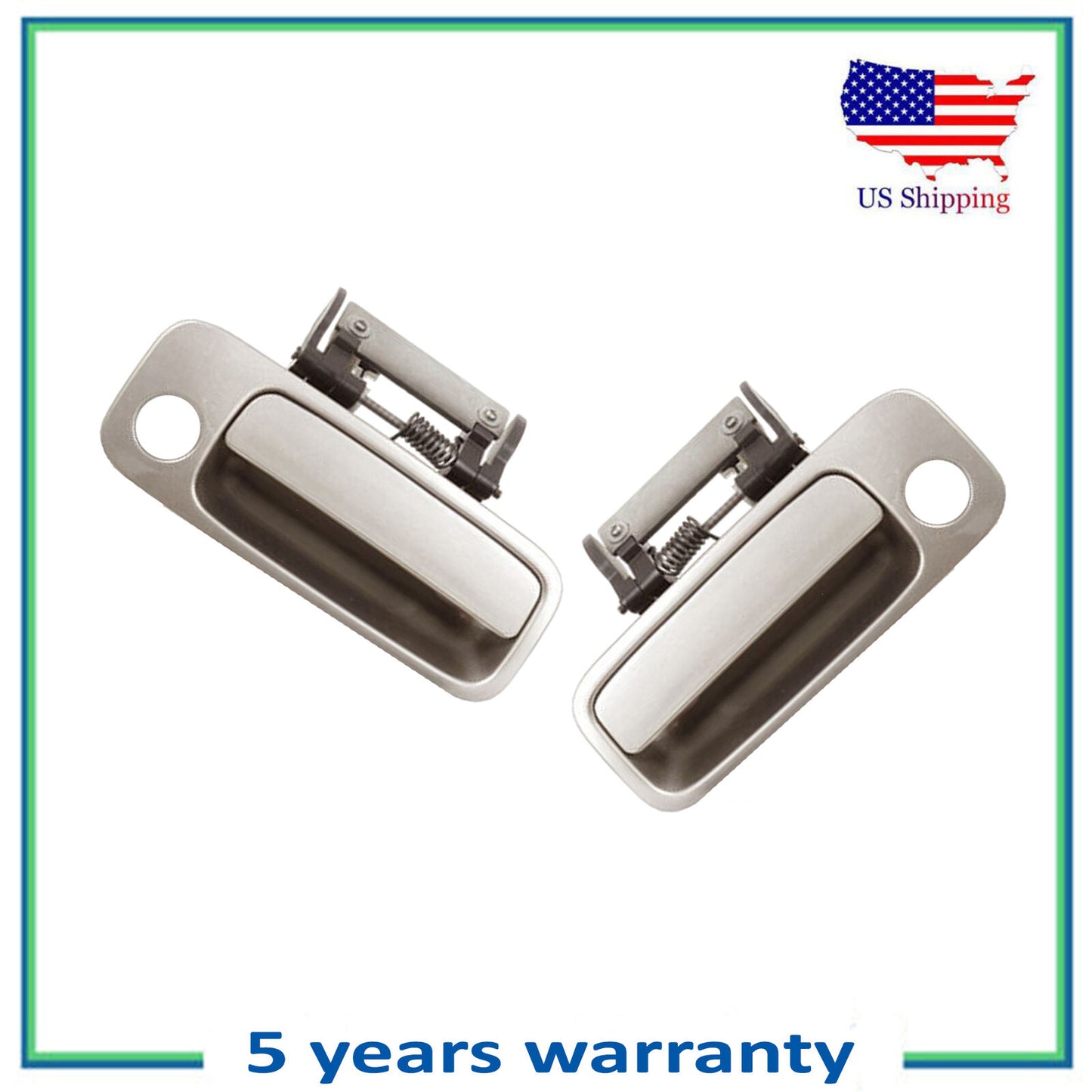 Front Pair Set Outside Door Handle For 00-04 Toyota Avalon 4Q2 Desert Sand Mica