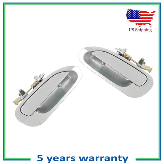 Rear Pair Outside Door Handle For 98 99-02 Accord NH612M Regent Silver Metallic