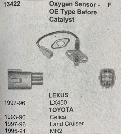 EO GENUINE Oxygen Sensor 13422 Fits Lexus LX450 Toyota Celica Land Cruise