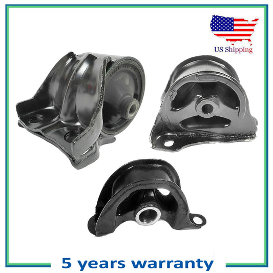 3PCS Engine Motor Mount For 1993 Honda Civic del Sol 1.5L FWD 6534 6520 6506