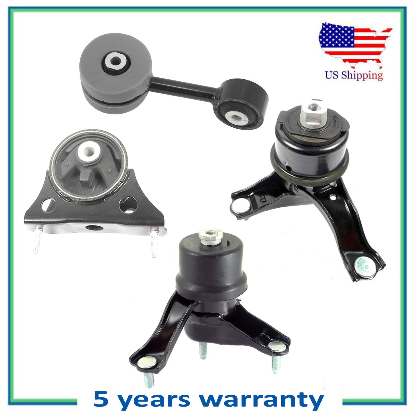 4PCS Engine Motor & Trans Mount Polyurethane For 04-07 Toyota Highlander