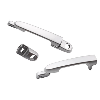 Par Delantero Exterior Puerta Mango Para 06-11 Hyundai Accent 5S Plateado Mica
