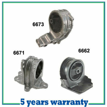 Engine Motor & Trans Mount For 94-98 Mitsubishi Galant 2.4L 3PCS Auto Trans
