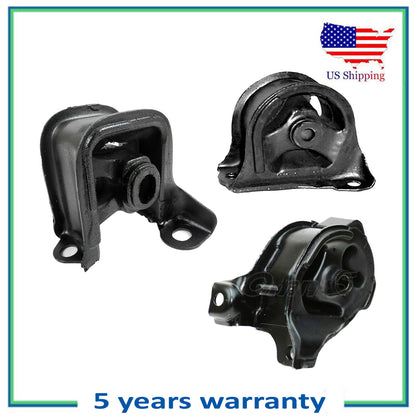 Set 3PCS Engine Motor & Trans Mount Manual For 94-95 Honda Accord 2.2L DX LX