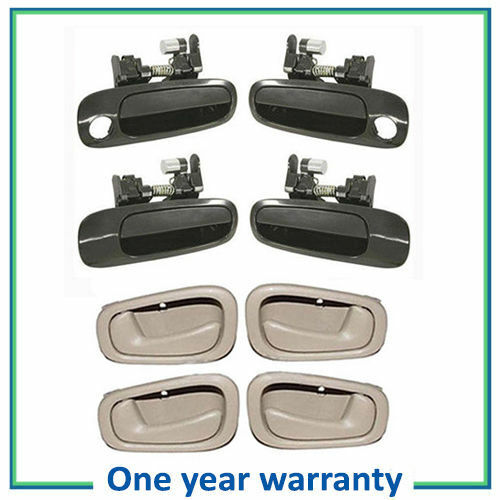 Outside Non Painted + Interior Door Handle Tan DS26 For 98-2002 Corolla / Prizm