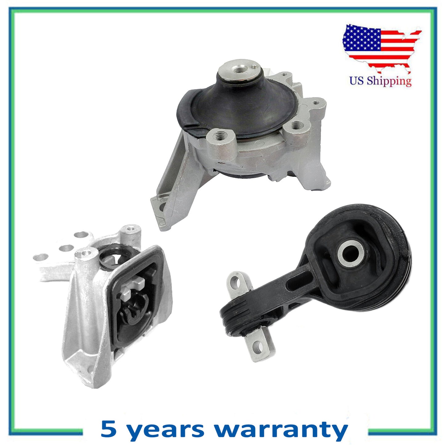3PCS Engine Motor & Trans Mount For 2007-2011 Honda CR-V 2.4L 4595 4536 4598 AT