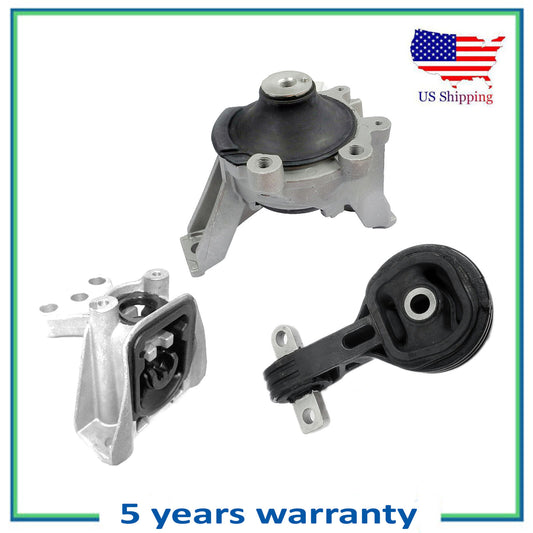 3PCS Engine Motor & Trans Mount For 2007-2011 Honda CR-V 2.4L 4595 4536 4598 AT