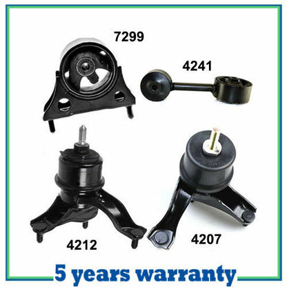M924 Engine Motor & Trans Mount Set 4 PCS For 04-07 Toyota Highlander 2.4L 4WD