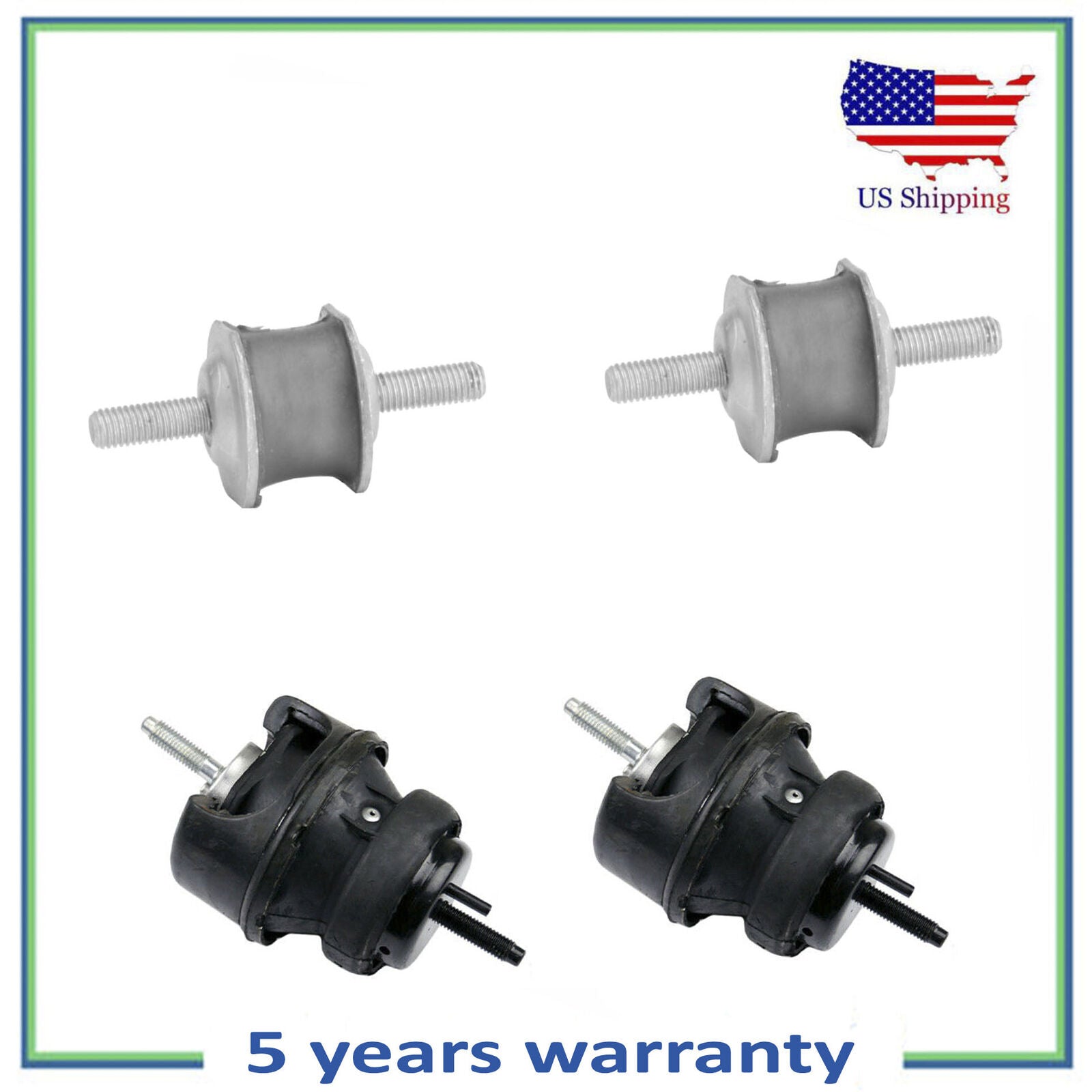 Set Left & Right Engine Motor & Trans Mount For 08-14 Cadillac CTS 3.0 ...