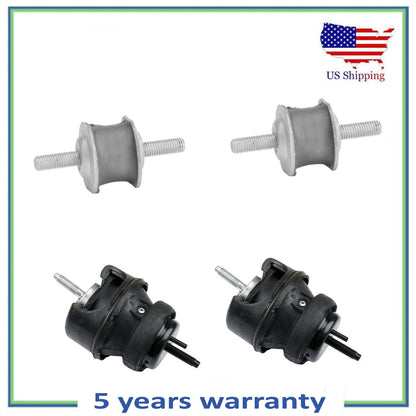 Set Left & Right Engine Motor & Trans Mount For 08-14 Cadillac CTS 3.0L 3.6L RWD