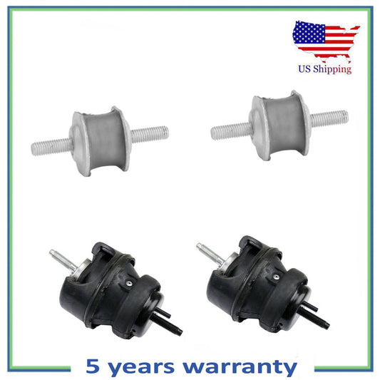 Set Left & Right Engine Motor & Trans Mount For 08-14 Cadillac CTS 3.0L 3.6L RWD