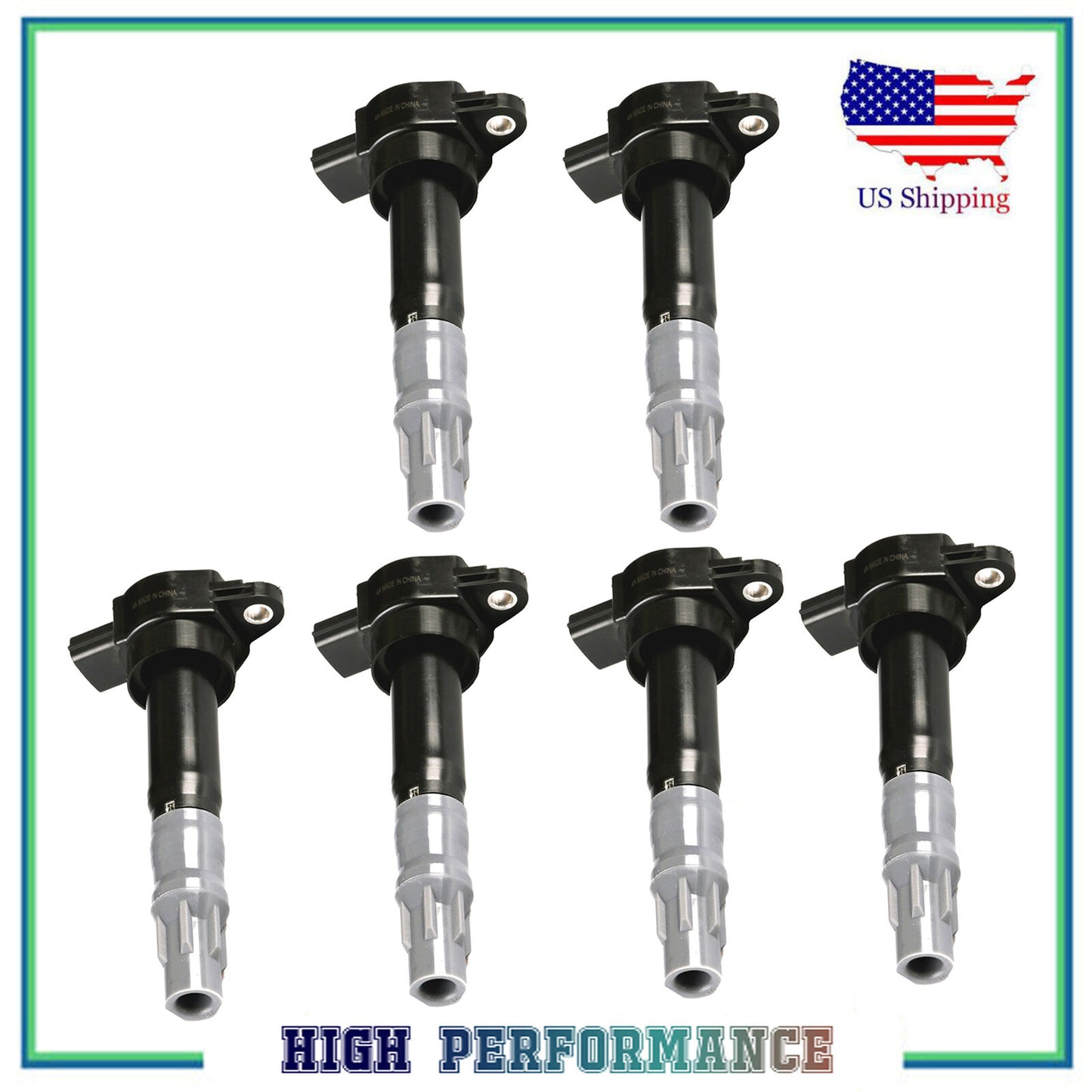 6PCS Ignition Coil For UF532 Mitsubishi Eclipse Galant Lancer Outlander 2.4 3.8L