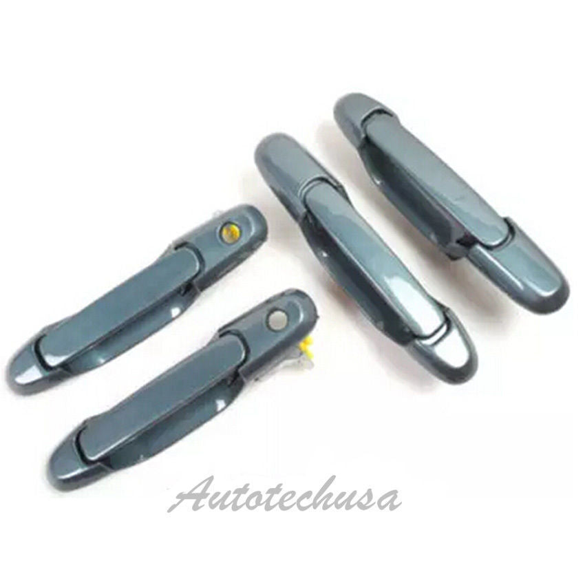 DS463 Set 4 pcs Outside Door Handle For 98 99-03 Toyota Sienna Sailfin Blue 8N7