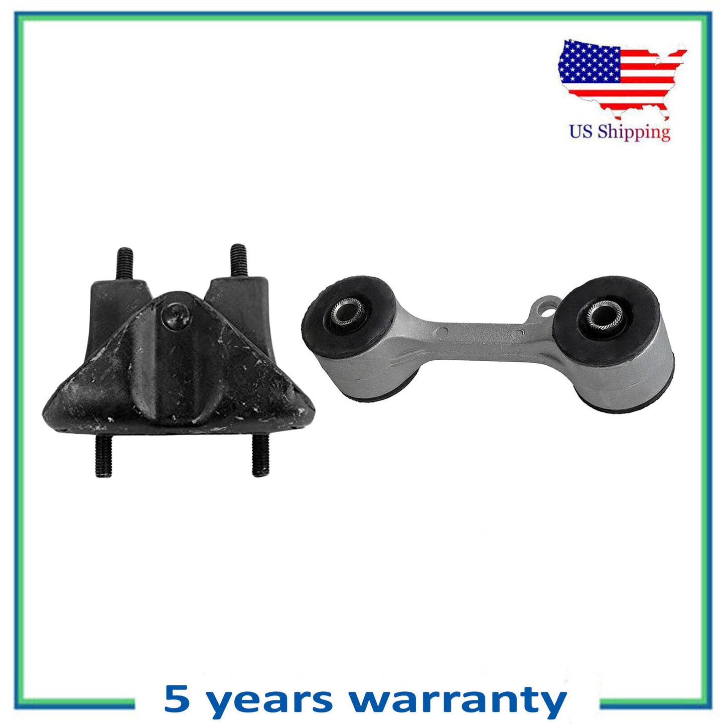 Torque Strut & Trans Mount 2PCS Set For 1990-1992 Buick Regal Limited 3.8L FWD