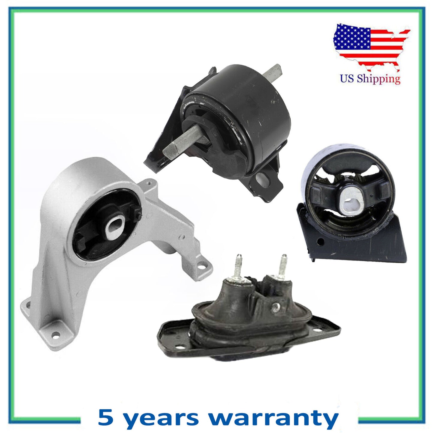 Set 4 PCS Engine Motor & Auto Trans Mount For 11-19 Dodge Journey 3.6L V6 AWD