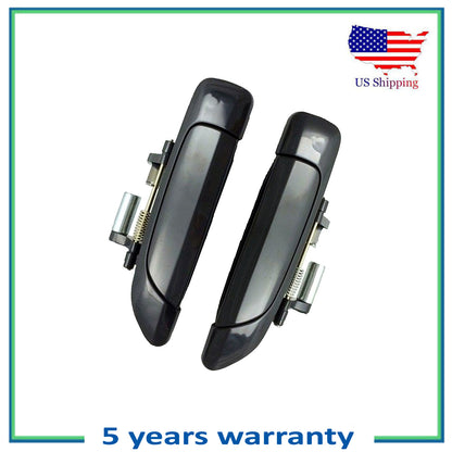 Rear Outside Door Handle Set 2PCS For 2001-2005 Honda Civic Smooth Black DS554