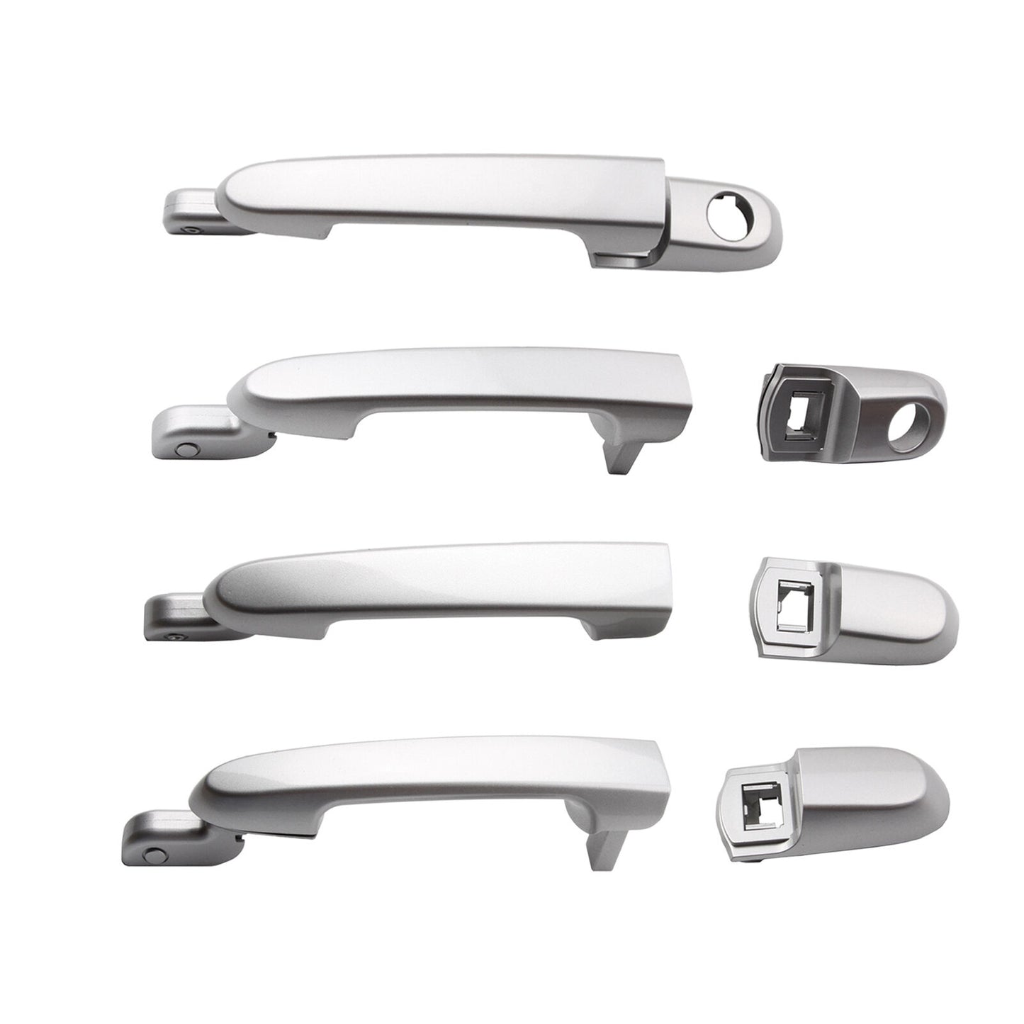 Set 4 pcs Outside Door Handle For 06-2011 Hyundai Accent 5S Platinum Silver Mica