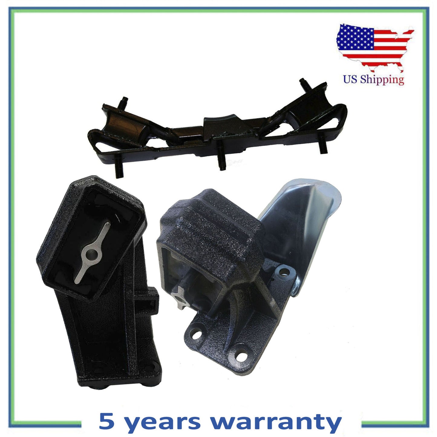 Set 3PCS Moteur & Transmission Montage Pour 2007-2010 Dodge RAM 2500 3500 4WD