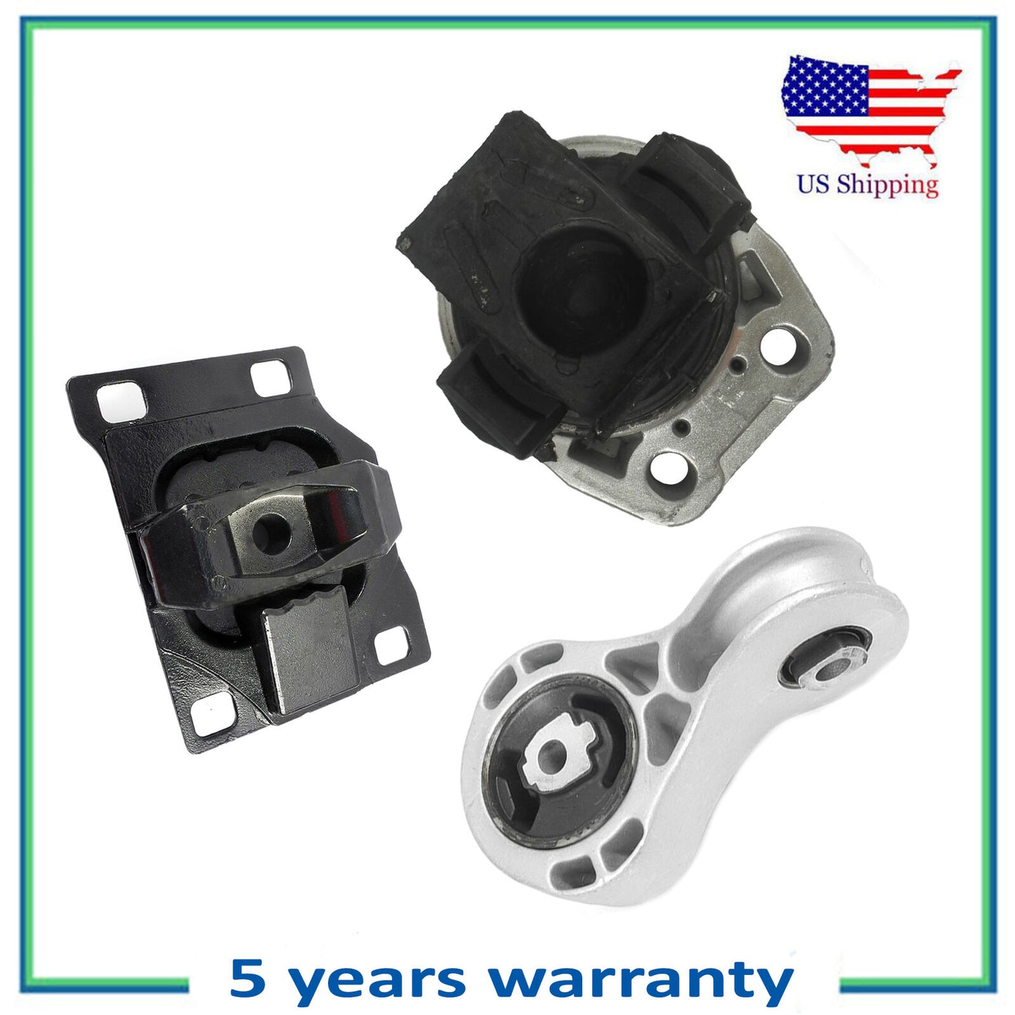 3PCS Engine Motor & Trans Mount For 2008-2011 Ford Focus 2.0L 5312 5322 2986