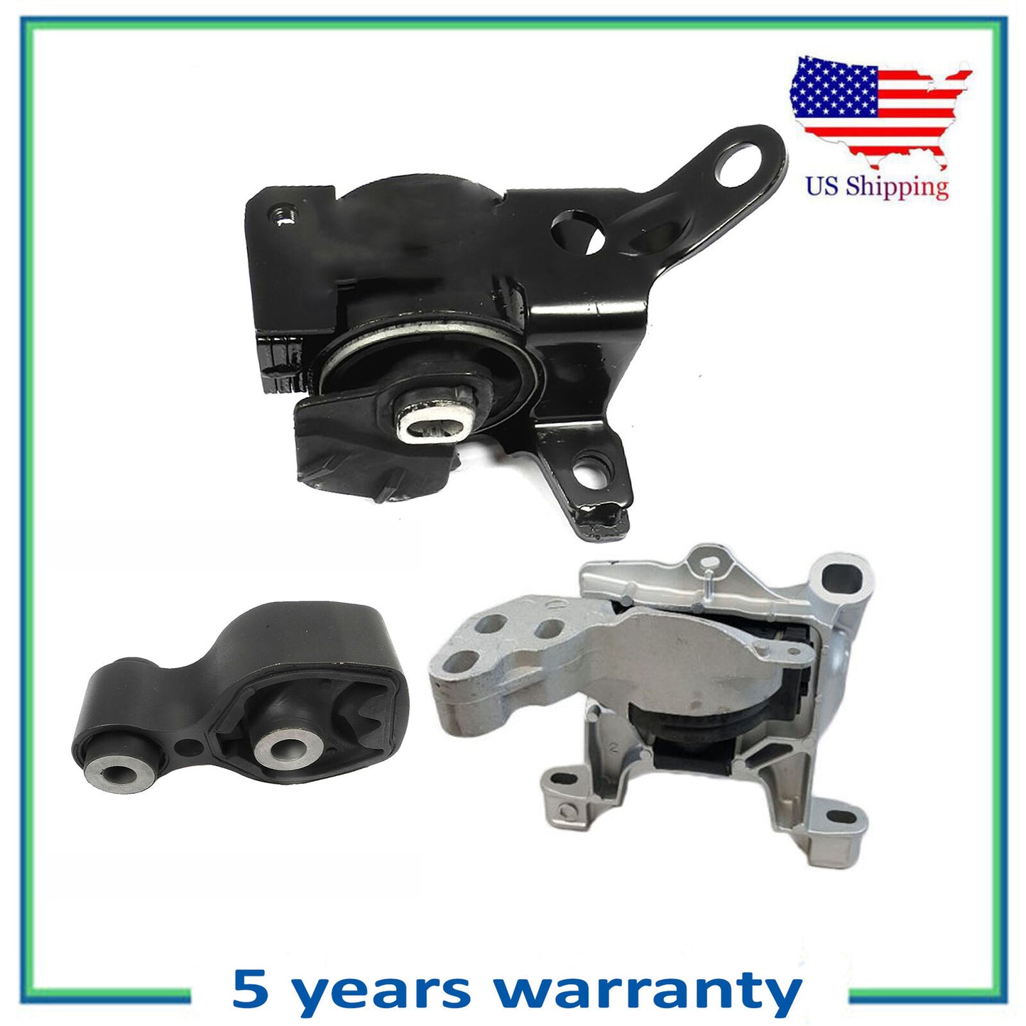3PCS Engine Motor & Transmission Mount Auto Trans For 2014-2016 Mazda 3 2.0L