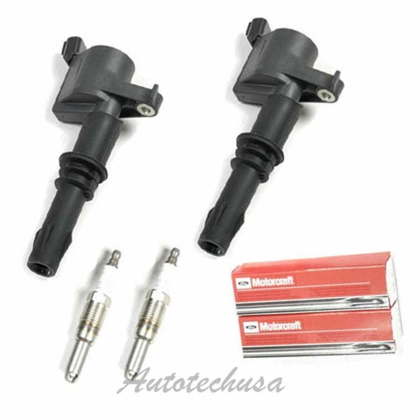 Ford Lincoln set 2 Ignition Coil DG511 + 2 spark plug SP514 IC061 B255 2