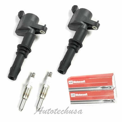 Ford Lincoln set 2 Ignition Coil DG511 + 2 spark plug SP514 IC061 B255 2