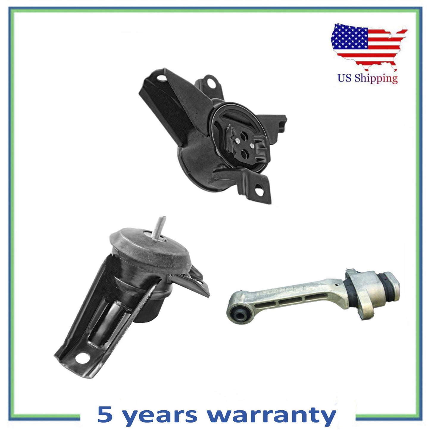 Set 3PCS Engine Motor & Auto Trans Mount For 2016-2020 Kia Sorento 2.4L FWD