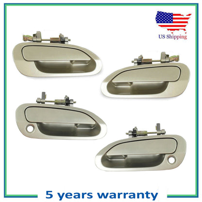 Set 4 Outside Door Handle For 98-02 Honda Accord YR508M Heather Mist Metallic