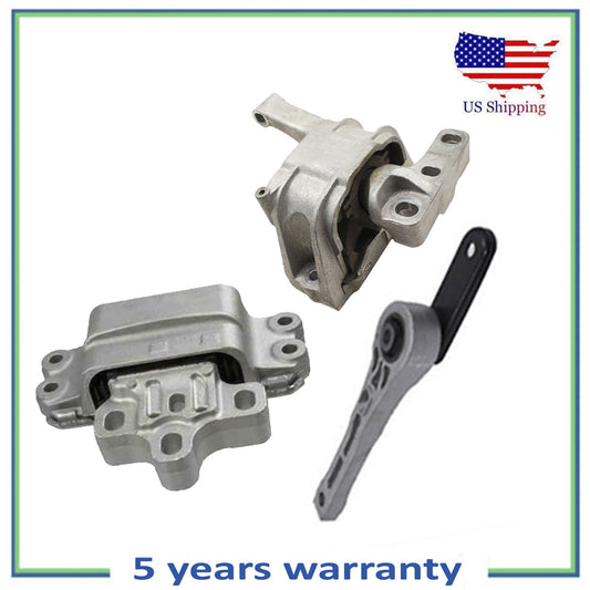 3PCS Engine Motor, Trans & Torque Strut Mount For 09-18 Audi Q3 VW Tiguan 2.0L