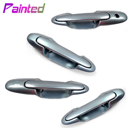 Front & Rear Outside Door Handle 4 PCS For 2000-2006 Mazda MPV Mineral Blue 24B